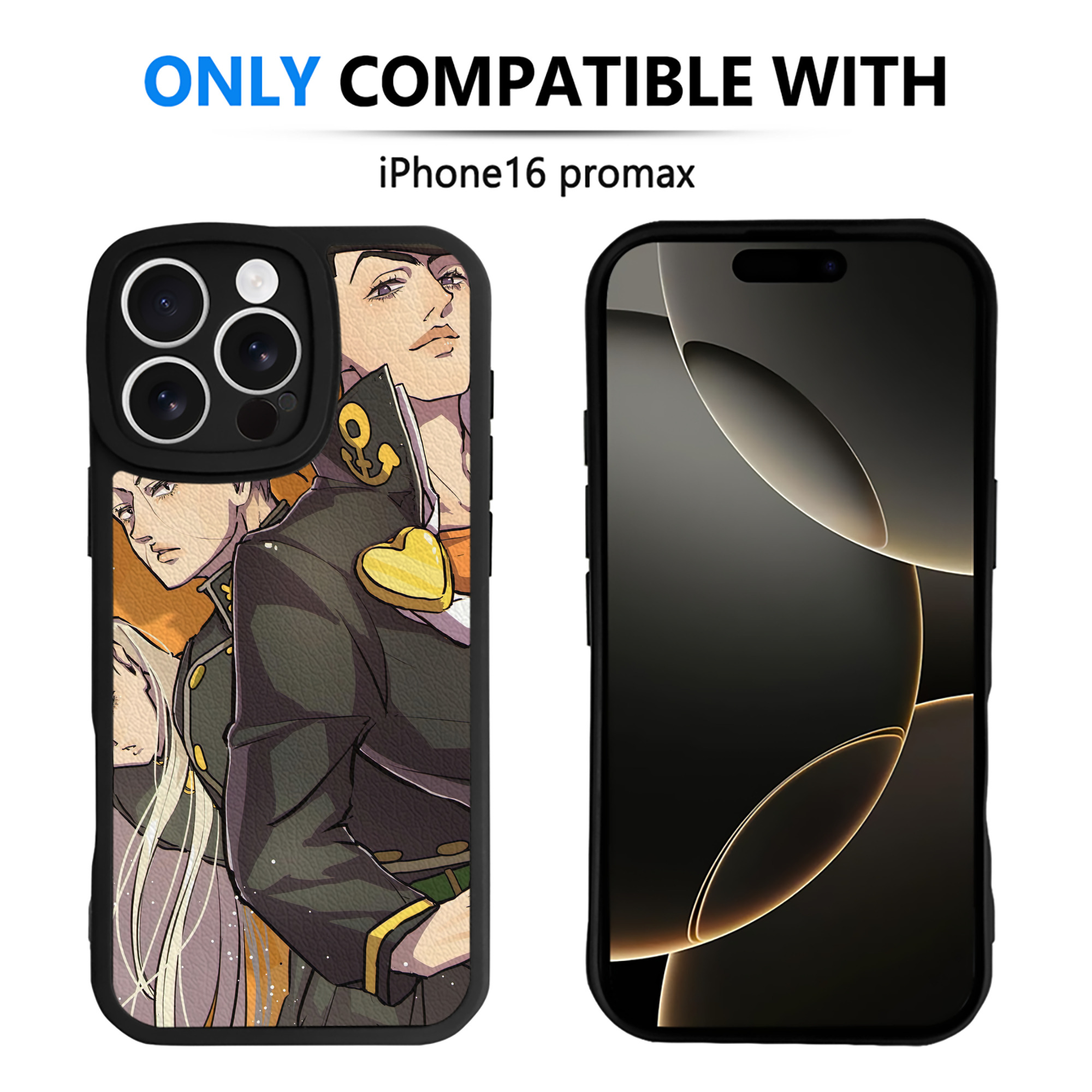 （画像用） ジョジョの奇妙な冒険 JoJo's Bizarre Adventure 【iPhone 16シリーズ対応】シリコンスマホケース（レザー調） 材質：シリコン